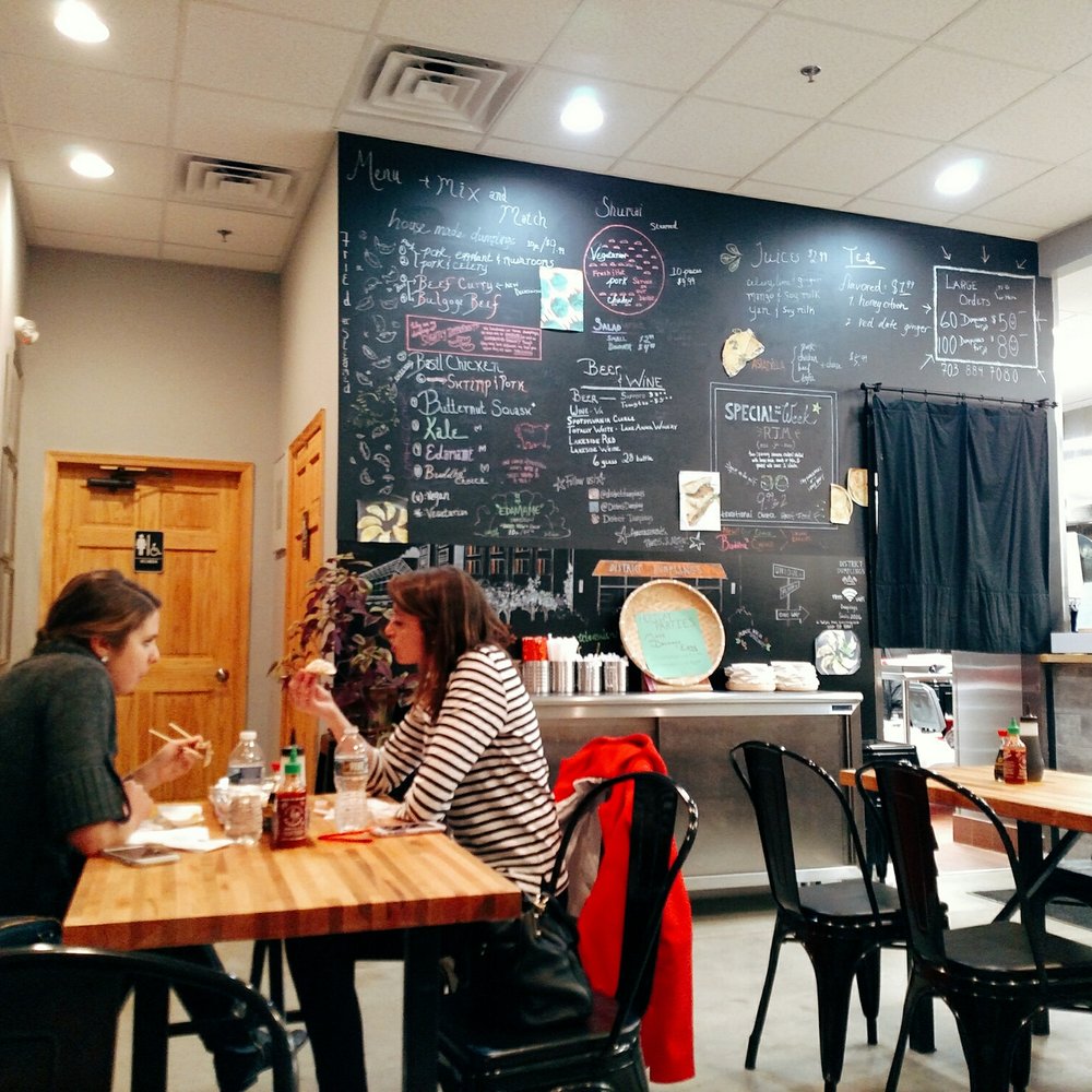 District Dumplings - Handwritten menu on the wall. Cozy environment. - Asian Fusion Near Me - Fairfax, Virginia District Dumplings - Handwritten menu on the wall. Cozy environment. - Asian Fusion Near Me - Fairfax, Virginia