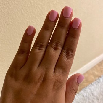 MJ Nails Spa - Matte pink gel mani - Nail Salons Near Me - Henderson, Nevada