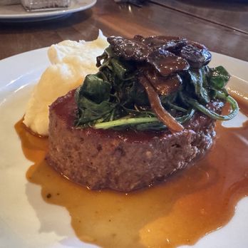 School House Restaurant & Tavern - Meatloaf with greens & mash with every bite to get full experience - New American Near Me - Sanger, California School House Restaurant & Tavern - Meatloaf with greens & mash with every bite to get full experience - New American Near Me - Sanger, California