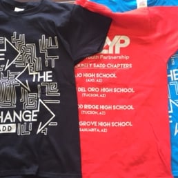 Screen print, large order (32 shirts), different colors for both men and ladies shirts. Excellent quality! Screen print, large order (32 shirts), different colors for both men and ladies shirts. Excellent quality!