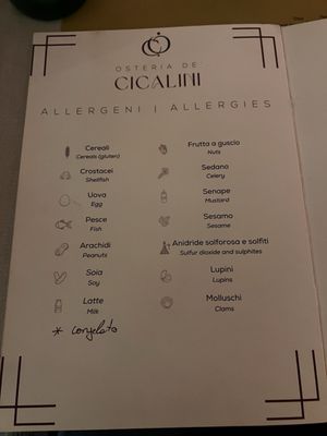 Menu photo 6 Osteria de' Cicalini Florence, FI Menu photo 6 Osteria de' Cicalini Florence, FI