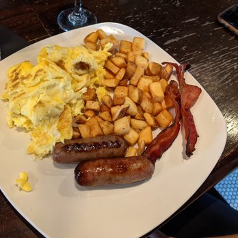Graydon's  - Proper Brekkie with eggs, spuds, bangers, and bacon - British Near Me - Grand Rapids, Michigan