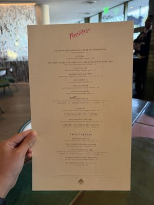 Menu photo 2 Paradisaea San Diego, CA