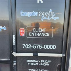 Computer Repair Las Vegas - Front door, hours, etc.