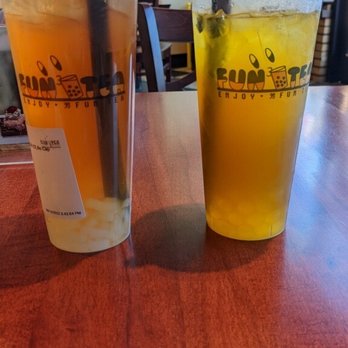 Fun Tea - Honey Rose Litchi Green Tea and pineapple mango fruit tea - Bubble Tea Near Me - Louisville, Kentucky