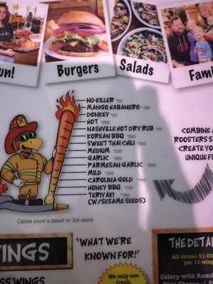 Menu photo 3 Roosters Milford, OH