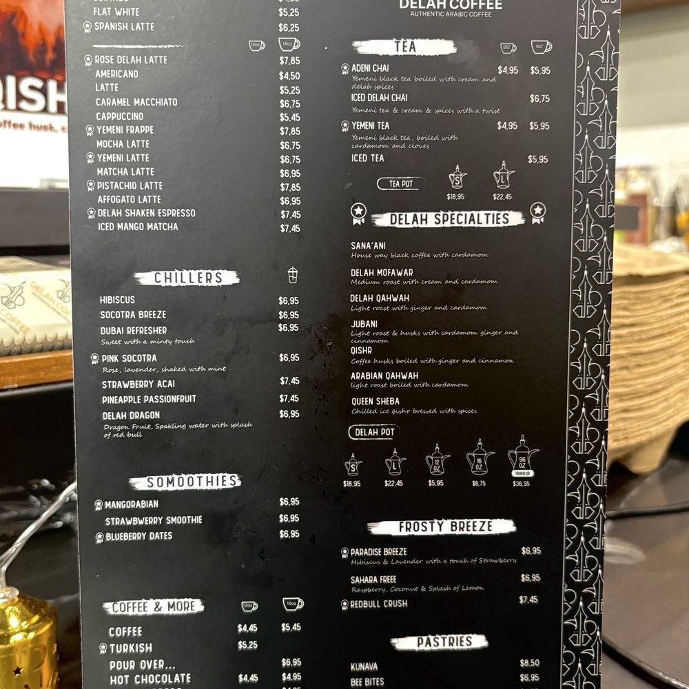 Delah Coffee - drinks menu - Coffee & Tea Near Me - San Francisco, California Delah Coffee - drinks menu - Coffee & Tea Near Me - San Francisco, California