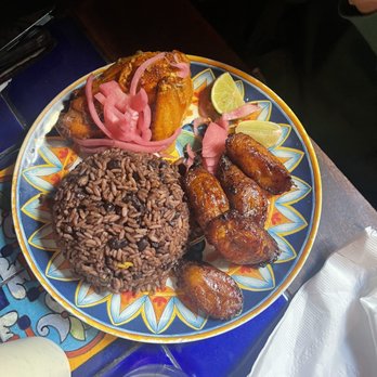 La Casa - Plantains, bean rice, and baked chicken - Cuban Near Me - Hoboken, New Jersey La Casa - Plantains, bean rice, and baked chicken - Cuban Near Me - Hoboken, New Jersey