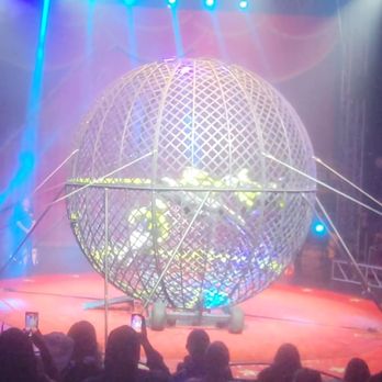 Circus Vargas - Sphere with 3 motorcyclists - Performing Arts Near Me - San Luis Obispo, California Circus Vargas - Sphere with 3 motorcyclists - Performing Arts Near Me - San Luis Obispo, California