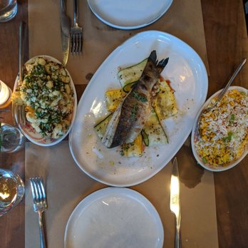 L'Amico - Branzino Charred Cauliflower Long Island Corn - Italian Near Me - New York, New York L'Amico - Branzino Charred Cauliflower Long Island Corn - Italian Near Me - New York, New York