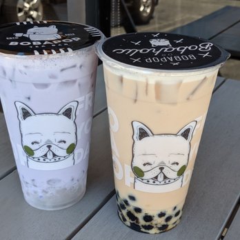 BoBaPoP - Tried the Taro milk tea and regular boba milk tea. The Taro milk tea has the white Crystal Pearls that are zero calories - Coffee & Tea Near Me - San Gabriel, California