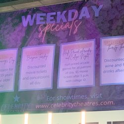 Celebrity Theatres - Sweet specials!