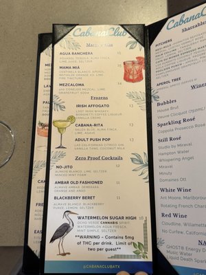 Menu photo 2 Cabana Club Austin, TX