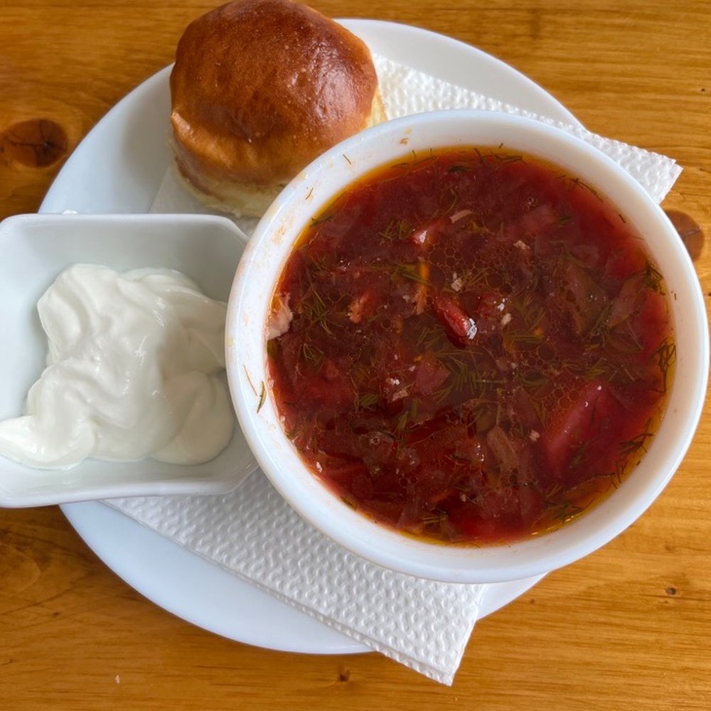 Olesya's Kitchen - Borscht: Traditional beet soup. - Ukrainian Near Me - Columbus, Indiana Olesya's Kitchen - Borscht: Traditional beet soup. - Ukrainian Near Me - Columbus, Indiana