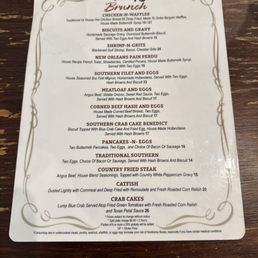 Weekend menu Weekend menu