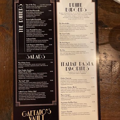 Menu photo 5 Gaetano's Vault Streator, IL