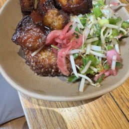 pork belly rice bowl with fried rice