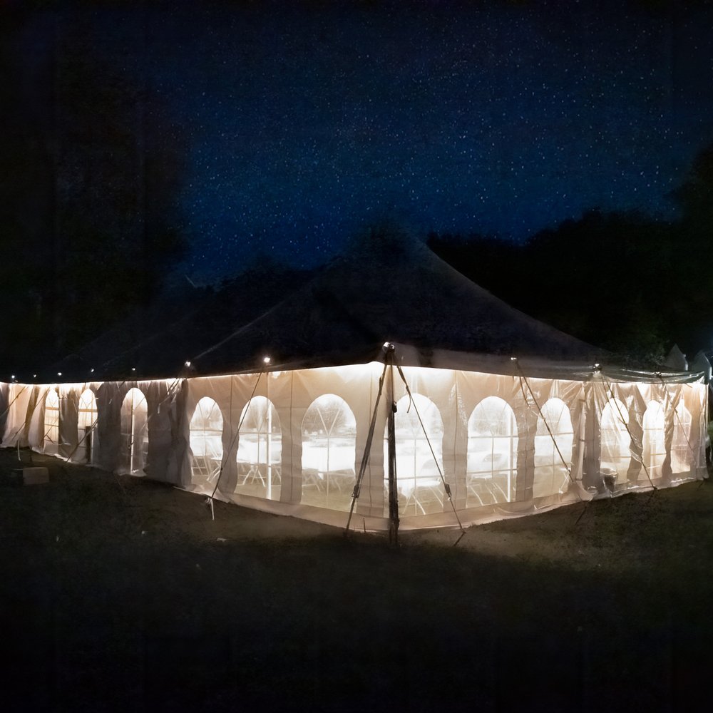 Party Place Rental - Our beautiful tent in the evening! - Party Equipment Rentals Near Me - Ray, Michigan Party Place Rental - Our beautiful tent in the evening! - Party Equipment Rentals Near Me - Ray, Michigan