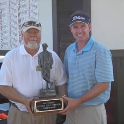 Riverside Golf Course - The 2011 Ray Fischer Tournament Champion, Miles McConnell. Trophy presented by John Jensen.