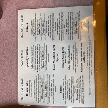 Reindeer Grill - Menu - American Near Me - Mansfield, Ohio
