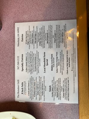 Menu photo 2 Reindeer Grill Mansfield, OH