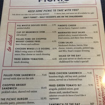 Picnic - menu - Barbeque Near Me - Durham, North Carolina Picnic - menu - Barbeque Near Me - Durham, North Carolina
