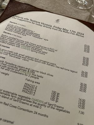 Menu photo 3 Osteria alle Testiere Venezia, VE Menu photo 3 Osteria alle Testiere Venezia, VE