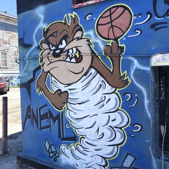 Warriors Murals - Angry baller - Public Art Near Me - Oakland, California Warriors Murals - Angry baller - Public Art Near Me - Oakland, California