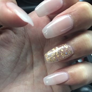Pearl Nails - Full Set Gel Coffin Shaped w/ design on each ring finger by Katie. $48 (w/o tip) - Nail Salons Near Me - Rosemead, California Pearl Nails - Full Set Gel Coffin Shaped w/ design on each ring finger by Katie. $48 (w/o tip) - Nail Salons Near Me - Rosemead, California