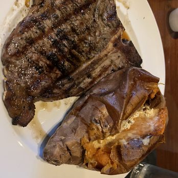 Brown Derby Wood Fired Steakhouse Medina - T-Bone 16 oz. & Jumbo Sweet Potato - Wine Bars Near Me - Medina, Ohio