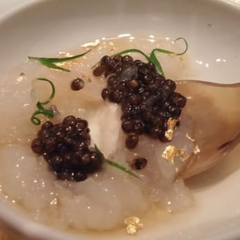 Benu - caviar over a bed of wintermelon and chicken cream - Asian Fusion Near Me - San Francisco, California Benu - caviar over a bed of wintermelon and chicken cream - Asian Fusion Near Me - San Francisco, California
