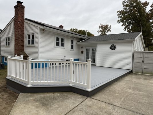 trex lineage picture frame composite deck - we turned this old ground level deck into a thing of beauty with trex lineage composite decking. a fresh vinyl railing system and some gorgeous vertical skirting new facia and stairs trex lineage picture frame composite deck - we turned this old ground level deck into a thing of beauty with trex lineage composite decking. a fresh vinyl railing system and some gorgeous vertical skirting new facia and stairs
