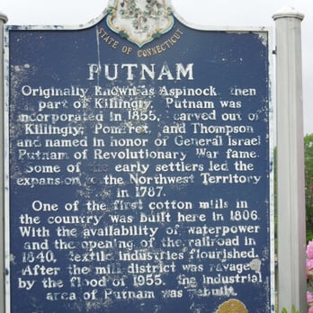 Putnam Historical Marker - Landmarks & Historical Buildings Near Me - Putnam, Connecticut Putnam Historical Marker - Landmarks & Historical Buildings Near Me - Putnam, Connecticut