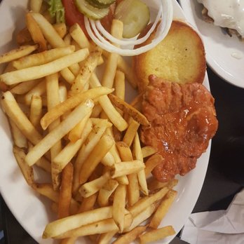 Hungry Hunter Restaurant - Spicy chicken sandwich with fries - Breakfast & Brunch Near Me - Branson, Missouri
