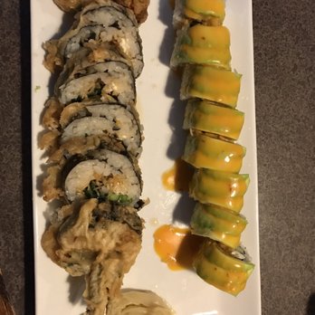 Lan Pan Asian Cafe - Left: green wonton  Right: avocado crunch - Pan Asian Near Me - Miami, Florida