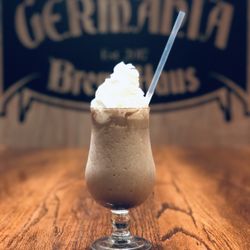 Germania Brew Haus - one our famous Beer Shakes. Chocolate beer shake made with a chocolate coconut porter. Can't beat it!