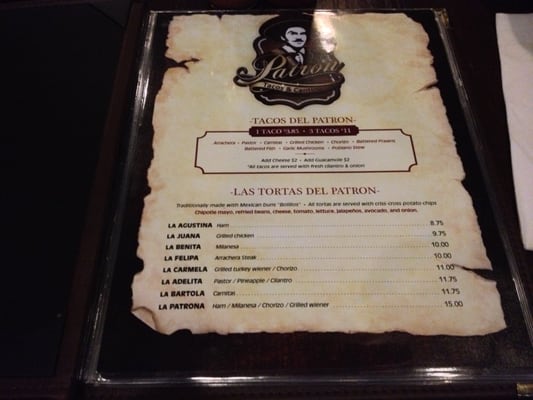 Menu photo 8 Patron Tacos & Cantina Vancouver, BC Menu photo 8 Patron Tacos & Cantina Vancouver, BC