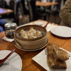 Aj Shanghai - (X)Crab Meat & Pork Soup Dumpling (6) Scallion pancake
