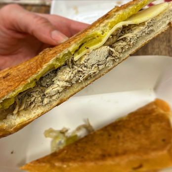 JJ's Cuban Kitchen - Pulled Chicken Sandwich, made like the Cuban, minus pork. - Cuban Near Me