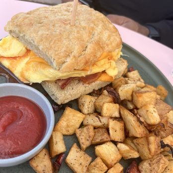 Aura Gardens - Tallow Biscuit Sandwich- yummy! - Breakfast & Brunch Near Me - Carlsbad, California Aura Gardens - Tallow Biscuit Sandwich- yummy! - Breakfast & Brunch Near Me - Carlsbad, California
