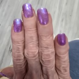 A spring manicure with dip powder A spring manicure with dip powder
