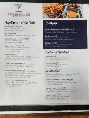 Menu photo 2 Treehouse Bar & Grill Brea, CA
