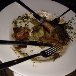 Black Sheep Arms - Sorry, but we couldn't wait... The sausages with crushed potatoes and Guinness gravy was delicious!!