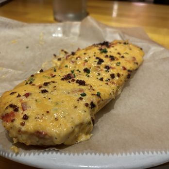 Salty Sow - Pimento Bacon Cheese Toast - American Near Me - Austin, Texas Salty Sow - Pimento Bacon Cheese Toast - American Near Me - Austin, Texas