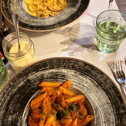 Trattoria San Lorenzo - Penne w/meatballs and carbonara