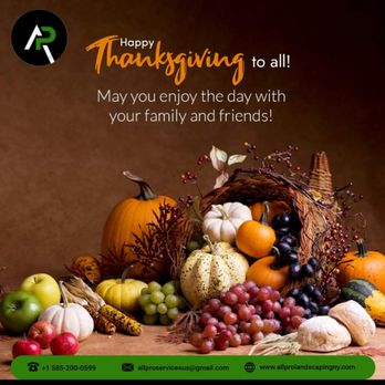 All Pro Landscaping Rochester NY - Wishing you and your loved ones a joyous and gratitude-filled holiday!
#Thanksgiving #holiday - Landscaping Near Me All Pro Landscaping Rochester NY - Wishing you and your loved ones a joyous and gratitude-filled holiday!
#Thanksgiving #holiday - Landscaping Near Me