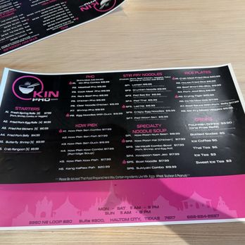 Kin Pho - Menu - Noodles Near Me - Haltom City, Texas Kin Pho - Menu - Noodles Near Me - Haltom City, Texas