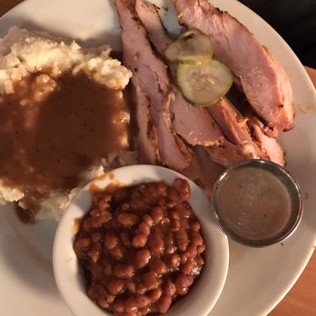 Jim 'N Nick's Bar-B-Q - Turkey Plate with Baked Beans and Mash Potatoes - Barbeque Near Me - Franklin, Tennessee