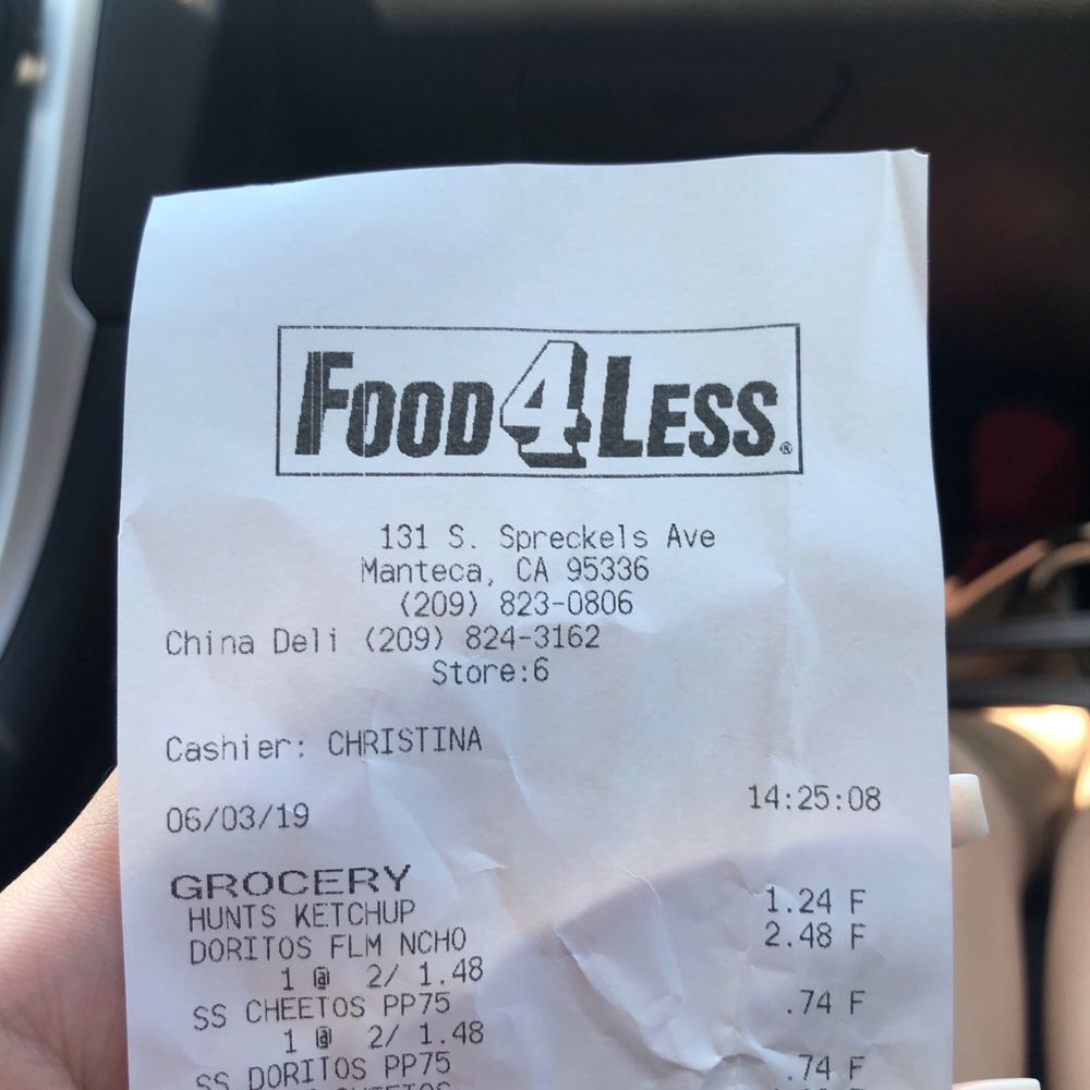Food 4 Less - Time and date we had visited this grocery store - Grocery Near Me - Manteca, California Food 4 Less - Time and date we had visited this grocery store - Grocery Near Me - Manteca, California