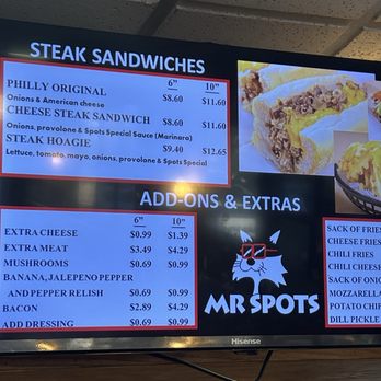 Mr Spots - Menu 2025 - Sandwiches Near Me - Ann Arbor, Michigan